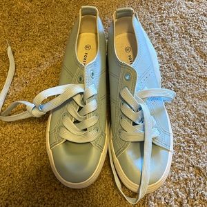 Sky blue sneakers